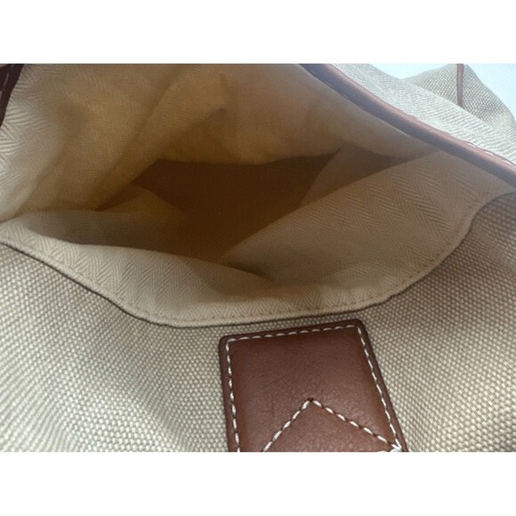 Tommy Bahama Challenge Large Brown Biege Canvas/leather Duffle Weekender Bag - Picture 16 of 16